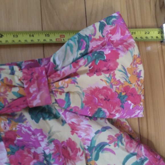 NWT ZARA  floral mini skirt sash bow detail XXL Barbie core - Picture 8 of 16